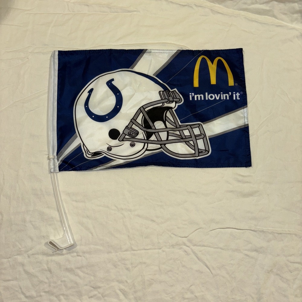 Indianapolis Colts McDonald's Car Window Flag 11" X17"